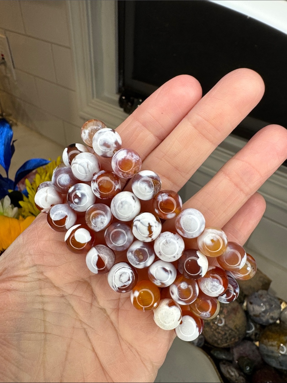Milky Carnelian Bracelet (listing is for one): B1086